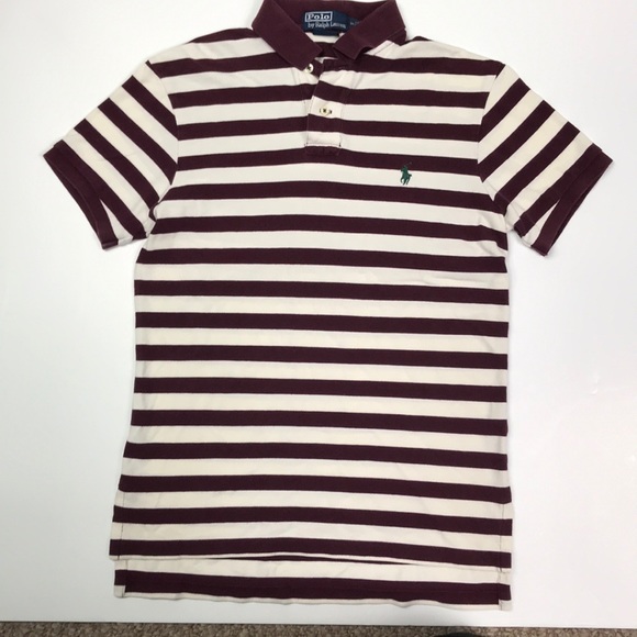 Polo Ralph Lauren Other - Polo by Ralph Lauren SS Shirt Cream/Maroon Striped